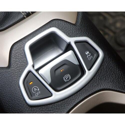 BBQ@FUKA 1pc ABS Car Electronic Handbrake Decorative Cover Trim for Jeep Renegade 2015-2018 Car Interior Accessories Styling