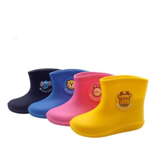 New Children Rubber Boots Animals Cartoon Kids Rain Boots Anti Slip Baby Boys Girls Water Shoes Waterproof Toddler Rainboots