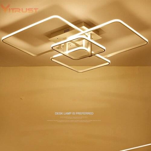Designer acrylic ceiling lamp dimming ceiling lights for Living Study Room Bedroom plafond avize led ceiling lights AC110-240V