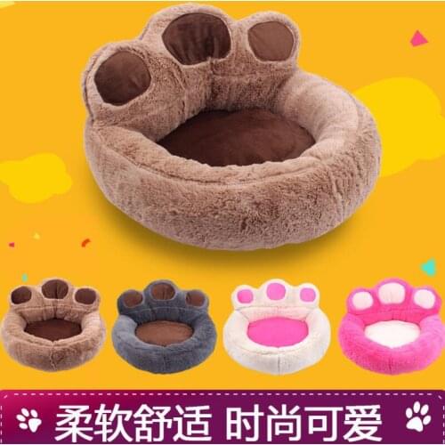 Pet kennel cat litter pet supplies autumn and winter bear paw pet nest dog mat