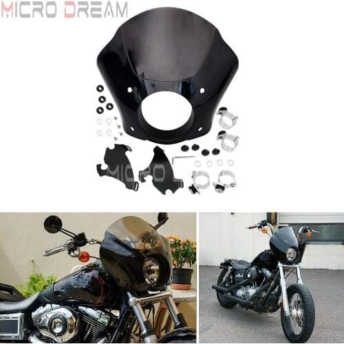 Smoke Gauntlet Fairing Headlight Cowl w/ Bracket Kit For Harley Sportster 1200 Iron 883 Roadster Super Low Seventy-Two 1986-2016