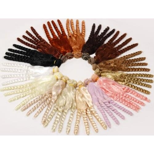 Msiredoll Imitation mohair 25cm Wigs curly hairpiece for 1/3 BJD/SD Blyth doll wigs DIY Fapai milk silk soft hairs doll