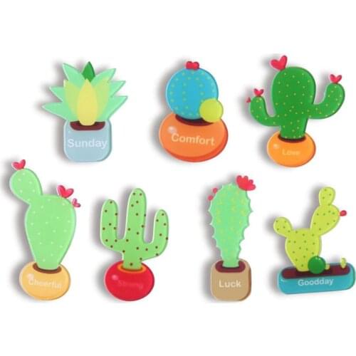 Cactus Magnets Refrigerator Magnet Fridge Magnet Cactus Kitchen Magnets Fun Magnets Decorative Magnets Cute Magnets (Succulent)