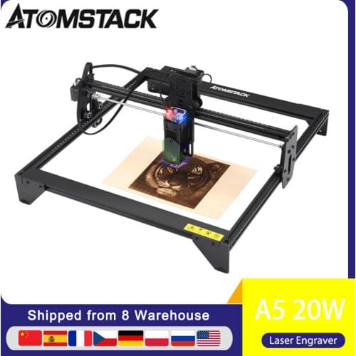 ATOMSTACK A5 20W Laser Engraver CNC 410*400mm Carving Area DIY Engraving Cutting Machine Fixed-focus Laser Precise Scale Lines