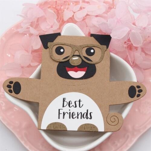 KSCRAFT Lovely Dog Metal Cutting Dies Stencils for DIY Scrapbooking/photo album Decorative Embossing DIY Paper Cards