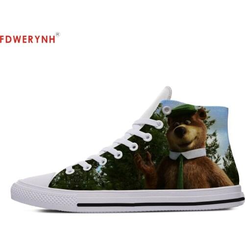 Mens Womens Casual Shoes Yogi Bear 3D Prink Customized Breathable Male Fashion Trend Brand Mens Shoes