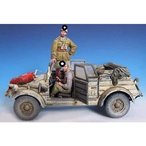 German Resin Soldiers of World War II Two Germans in the African Army 1:35