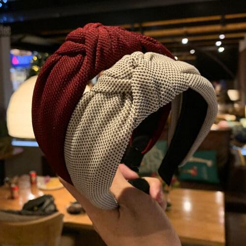 Fashion Women knitted Headband Top Knotted Hairbands wide Head Hoop Simple Twist Knot Hair Hoop Bezel Hair Accessories