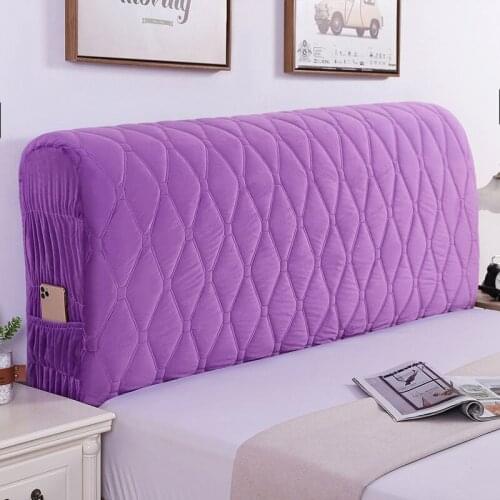 Solid Color Red Luxury Thicken Velvet Quilted Bed Head Cover Twin Queen King Size All-inclusive Soft Plush Headboard Cover