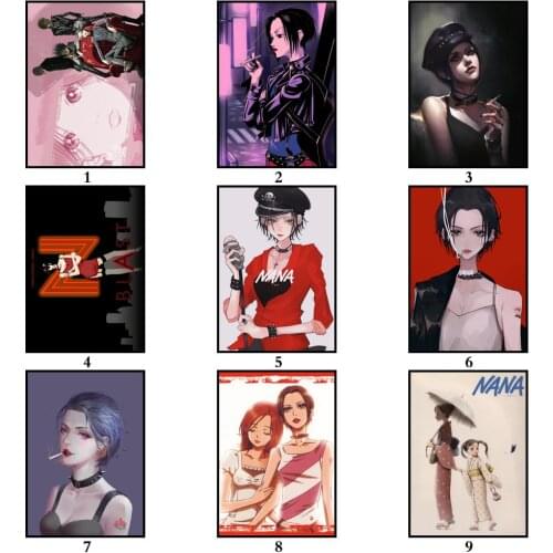 Anime NANA Whitepaper Posters And Print Wall Art Canvas Painting Accessories Room Decor Picture For Coffee House Bar Decoration
