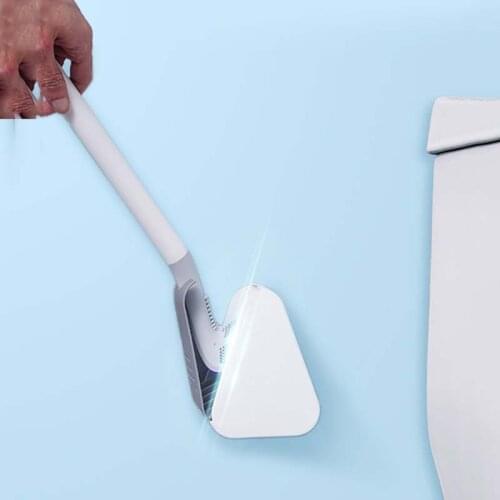 Silicone Toilet Brush Golf Brush Long Handle For WC Toilet Cleaning Tools Brush Bathroom Accessories Bendable Brush Head