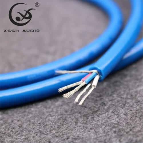 XSSH HIFI SQ-88B G5 8mm dia. 4 Core Silver OFC Pure Copper Shield Interconnects Balanced Audio Cable Cord Wire