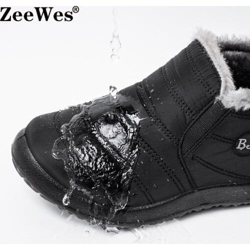 Snow Boots 2020 Warm Fur Plush Insole Women Winter Boots Square Heels Flock Ankle Boots Women Shoes Overshoes Winter Shoes Woman
