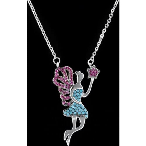 1PC Angle Girl Charm Sweet Romantic high quality beautiful zircon pendant for girl/womans jewelry pendant for Necklace D-009