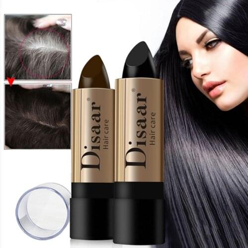 2 Colors Temporary Hairline Hair Dye Cream Instant Gray Root Coverage One-off Hair Color Pen Cover White Up Hair DIY Styling