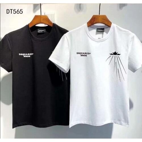 2021 Short-sleeved T-shirt Mens Printing Fashion Trend D2 Pure Cotton Summer Youth Shirt DT565