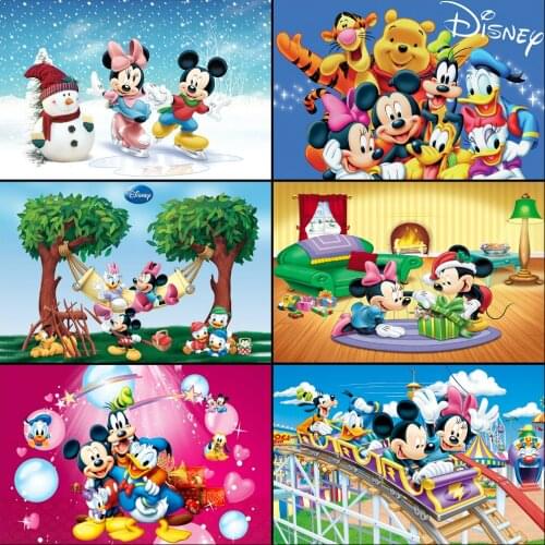 5D DIY Disney Minnie Mickey Donald Duck Full Diamond Embroidery Diamond Painting Diamond Mosaic Cross Stitch Kits Room Decor