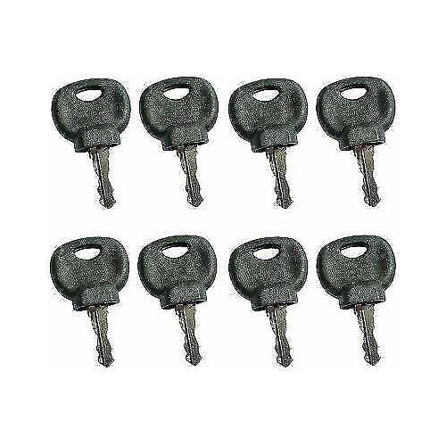8PCS Heavy Equipment Ignition Key 14707 Fit For JCB New Holland Volvo