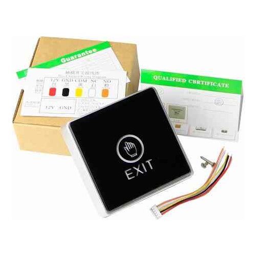 86*86 mm Mounted Fireproof Material White Door Entrance Exit Button