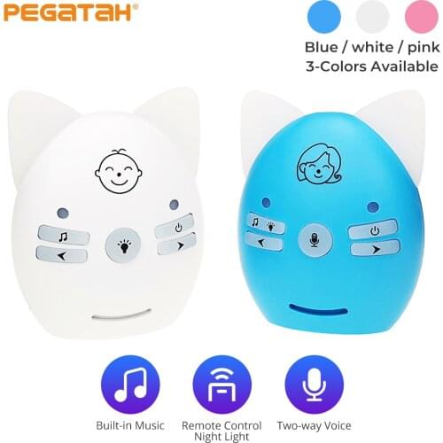 Two-Way Audio Walkie Wireless Baby Monitor Phone Alarm Kids Babysitter Radio Nanny Intercoms with Night light Music