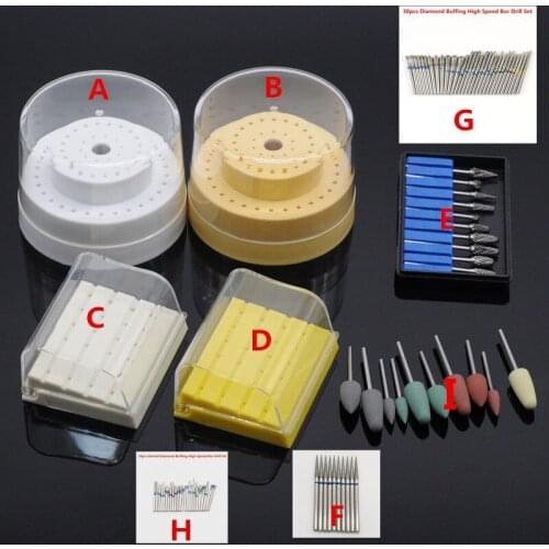 Nitrate Tungsten Steel Material Burs With Bur Holder Block For Dental Lab