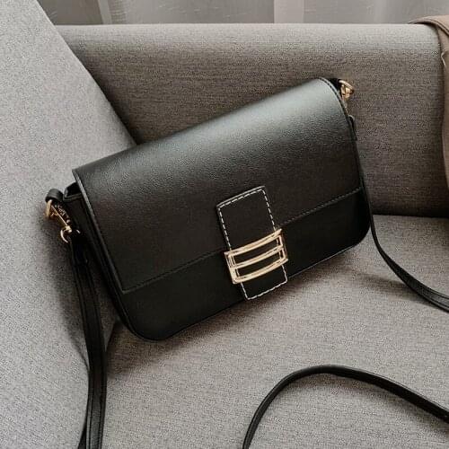 Black womens shoulder bag fashion ladies Messenger bag metal lock female handbag brand girl bag party bags 2019 new discount