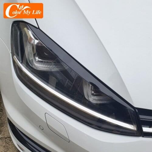 Color My Life for Volkswagen VW Golf 7 MK7 GTI Headlight Trim Lamp Eyebrow Headlight Cover Trim Decoration for Golf7 GTi MK7