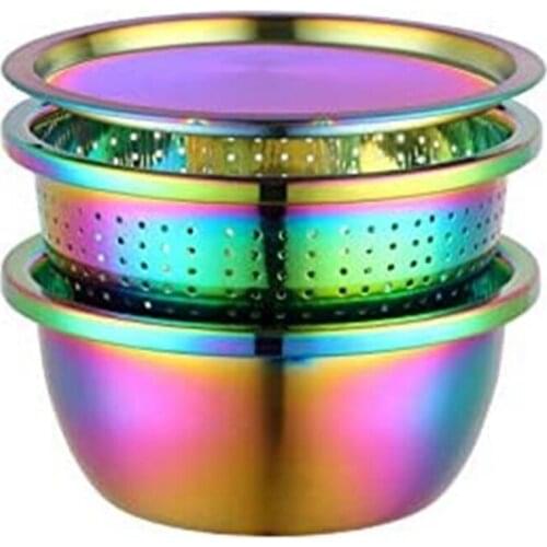 Stainless Steel Drain Basket,Stainless Steel Basin Vegetable Cutter Multipurpose Julienne Grater For Cooking, Prepping