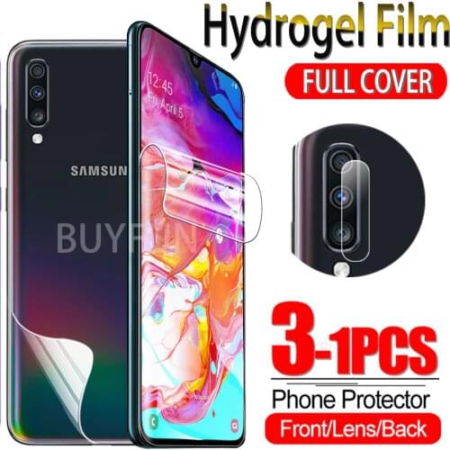 1-3PCS Hydrogel Film For Samsung Galaxy A70 A70S Screen Protector Sumsung A 70 S 70S Soft Water Gel Protective Film Camera Glass