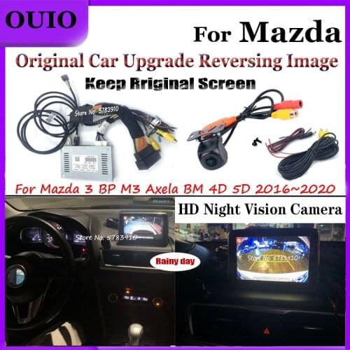 HD rear parking camera interface| For Mazda 3 BP M3 Axela BM 4D 5D 2016~2020 Original screen Upgrade reversing camera Decoder