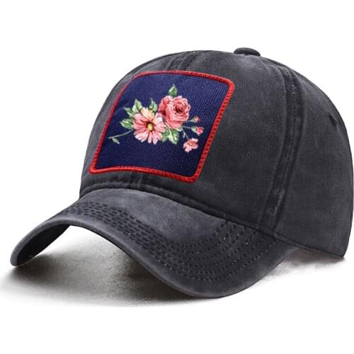 Chinese Ink Flowers Baseball Cap 2020 Dad Solid Trucker Snapback Bone Casquette Hat Woman Ponytail Berets Cap Boinas Gorras Hats