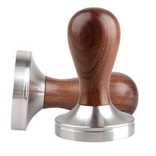 Coffee Tamper Stamping Plate Panar Sandalwood Handle Powder Hammer Coffee Accessories 51mm