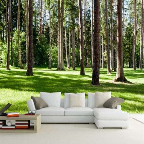 Custom Size Photo large-scale wall painting 3D dimensional forest landscape living room bedroom wallpaper mural