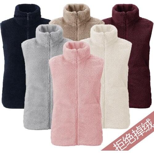 Jacket Vest Vest Womens Coral Fleece Coat Womens Vest Autumn Winter Outdoor Short Chaleco Mujer