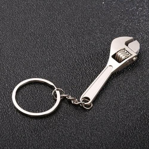 Mini Metal Adjustable Tool Wrench Spanner Key Chain Ring Keyring Gift GQ