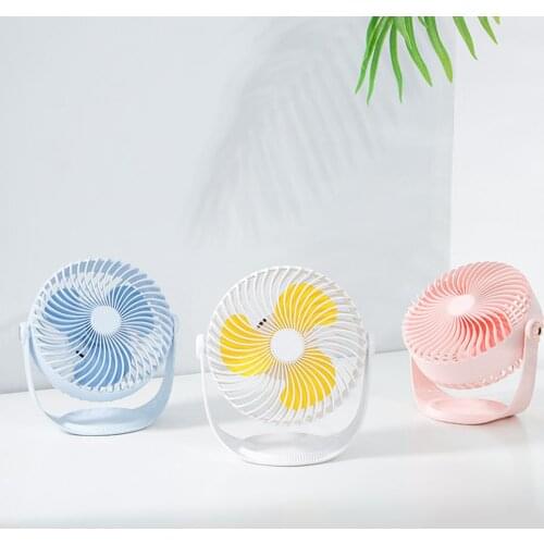 Mini Fan Desk Portable USB Charging Fan 360 Degree Rotating Desktop Fans Silent Strong wind for Home Office Air Cooler