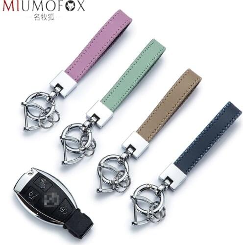 Fashion Creative Car Keyholder Case Wallet Holder Key Wallet Ring Housekeeper EDC Pocket Keys Organizer Smart Leather Keychain