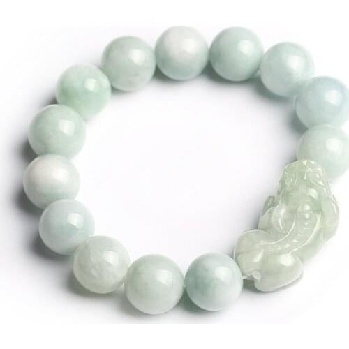 Men Bracelets Bangles AAA Jadeite Emerald Bracelets Ice PIXIU Buddha Beads Bracelets Gift for Womens Jade Jewelry