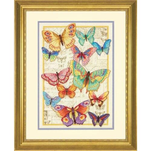 100% egypt COTTONLovely Counted Cross Stitch Kit Butterfly Beauty Butterflies Insect dim 70-35338 35338