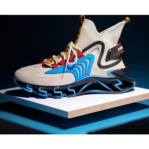 New Arrivals Mens Cushioning Running Shoes Breathable Blade Sneakers High Quality No-slip Hard-wearing Jogging Shoes Zapatillas