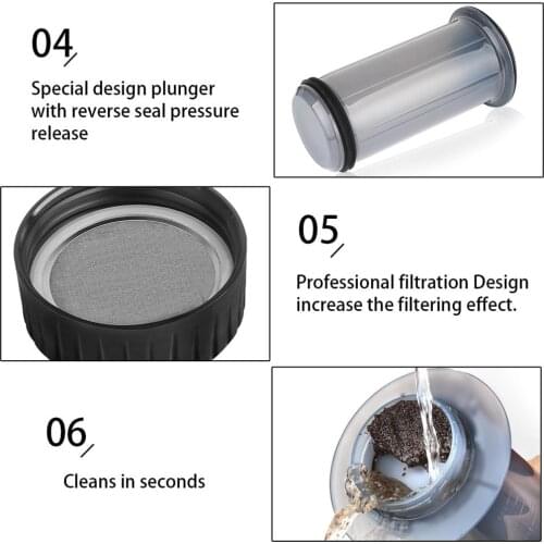 Stainless Steel Portable Mini Press Coffee Maker Machine for Home Travel