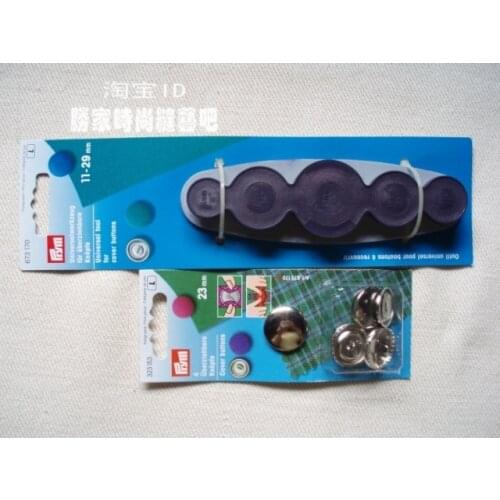 Prym Cover Button Tool Make Own Covered Buttons 11 - 29mm Size - Sew Craft Prym 673170 & Back Cover Metal Buttons 15mm-48mm