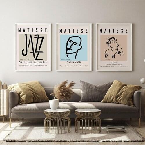 Simple modern Nordic abstract geometric lines of figures Matisse art model room decorative picture print poster murals