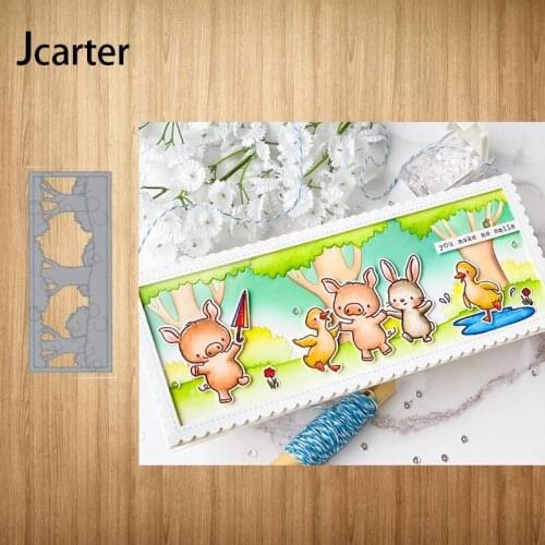 Rectangle Trees Background Metal Cutting Dies Craft Stencil Scrapbook Handmade Tools Make Album Model Punch Blade Decor Template