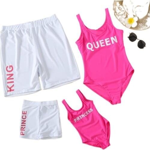 Family Matching Clothes Outfits Look Mother Daughter Bikini Swimsuits Dad Boys Swim Shorts Summer Mommy and Me Swimwear Dresses
