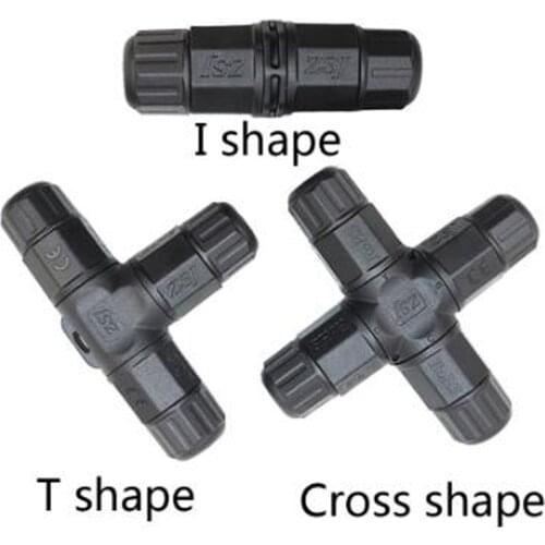 IP68 2 3 4 5 PIN led Industrial electrical cable waterproof connector cable waterproof connector Screw Pin LED Light connector