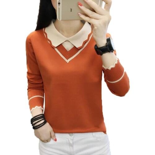 Women Sweater And Pullover 2021Spring Autumn New Knitting Shirt Ladies Long Sleeve Winter Base Shirt All-match Tops D1067