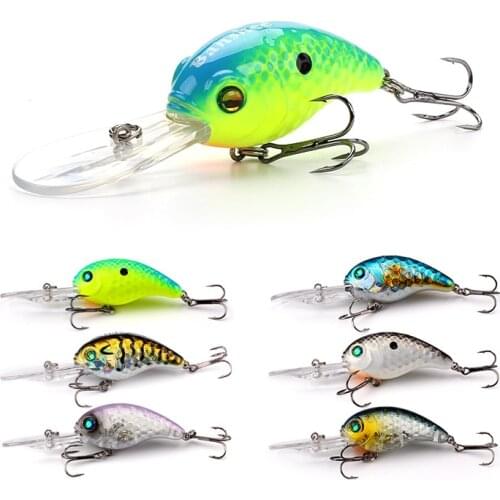 1pcs 50mm 10g Sea Fishing Lures Long Tongue Rock Roll Hard Bait Floating 2-3m Artificial Wobbler Robot Carp Fishing Tackle Pesca