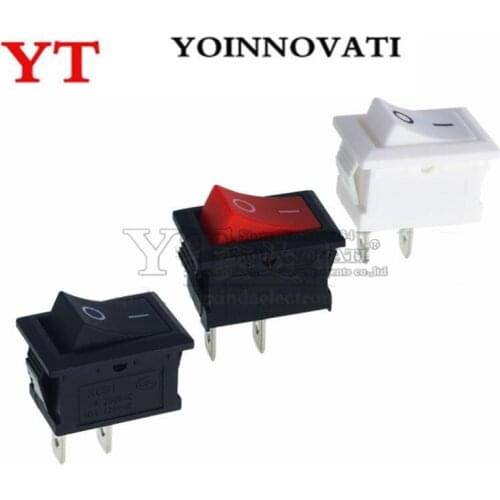 10pcs KCD11 Rocker Switch 10*15mm Mini Push Button Switch ON-OFF / ON-OFF-ON 2 Pins / 3 Pins 3A 250VAC / 6A 125VAC 10x15mm