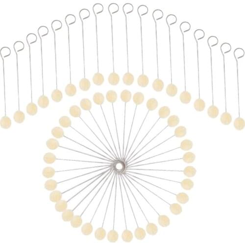 100 Pieces Wool Daubers, Practical Ball Brush Set, Leather Dye Tool with Metal Handle for Leather Making, Leather Dying, Leather